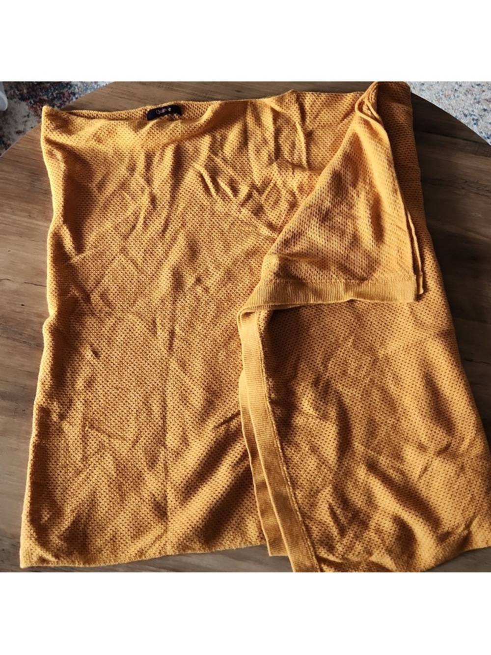 Quince Lightweight Cotton Cashmere Nursing Shawl - Amber - Picture 5 of 7